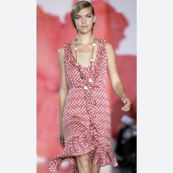 Tory Burch Janetta Circle Clip Dot Print Dress, Size 2 - Picture 4 of 16